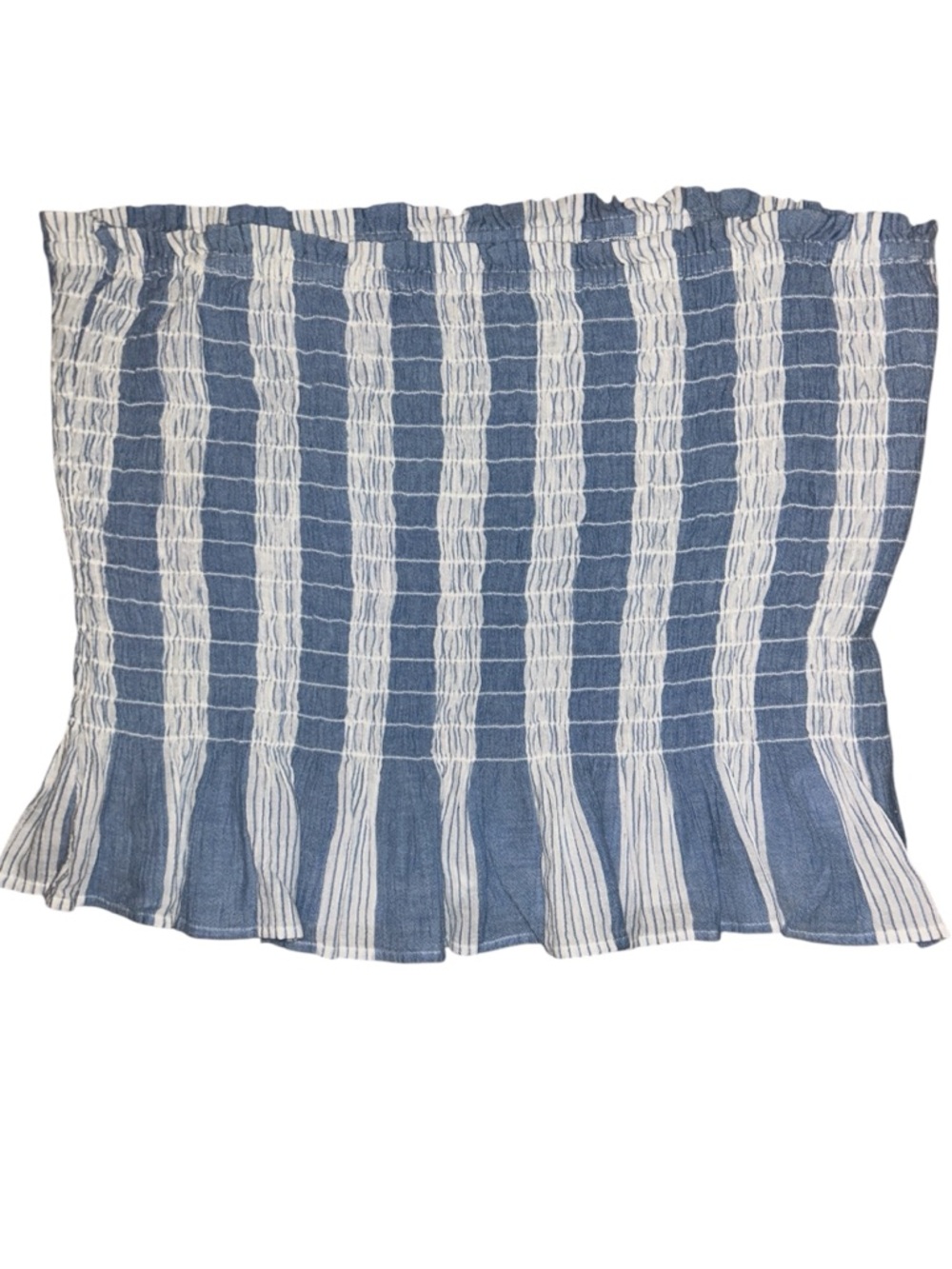 American Eagle Striped Strapless Peplum Top Coastal Grandmother Women’s XXL